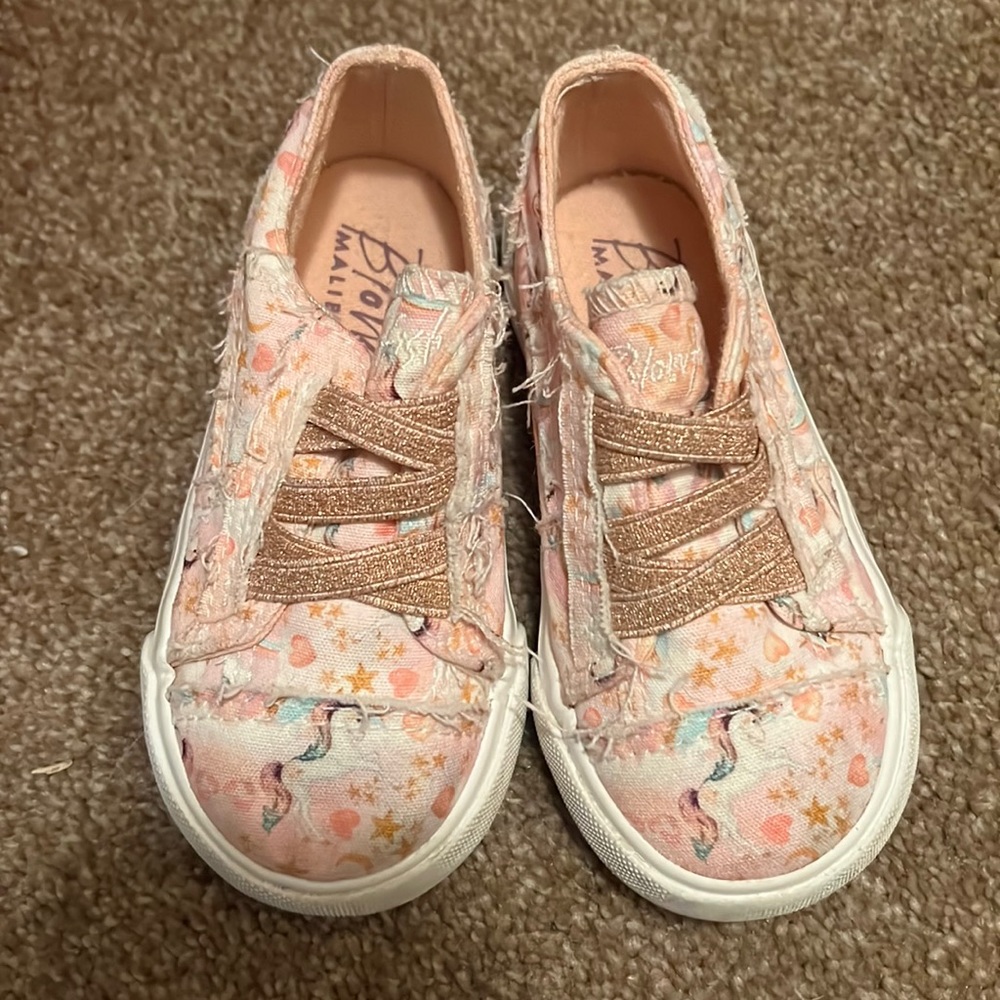 Pink Unicorn slip on shoes